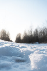 winter road close-up