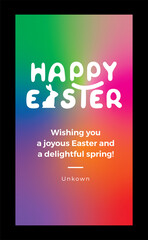 Happy easter greeting card. Easter spring hand drawn flowers background. Colorful Happy Easter greeting card with flowers and eggs. 