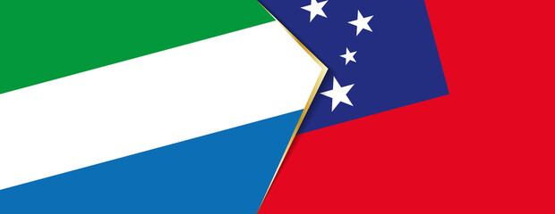 Sierra Leone and Samoa flags, two vector flags.