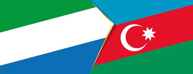 Sierra Leone and Azerbaijan flags, two vector flags.