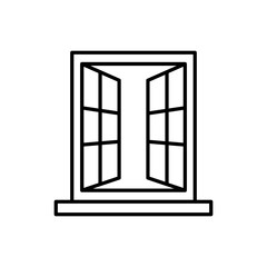 Window icon in trendy flat design