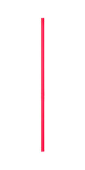 Red plastic straw for drink isolated on white