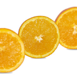 orange slice isolated on white