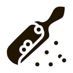 soy beans scapula glyph icon vector. soy beans scapula sign. isolated symbol illustration