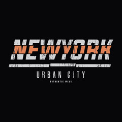 Obraz premium Vector illustration of letter graphics, New york, creative clothing, perfect for t-shirt designs, shirts, hoodies, etc.