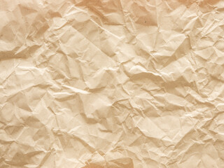 Crumpled recycled brown paper texture