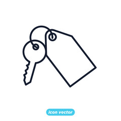 room key icon. room key hotel symbol template for graphic and web design collection logo vector illustration