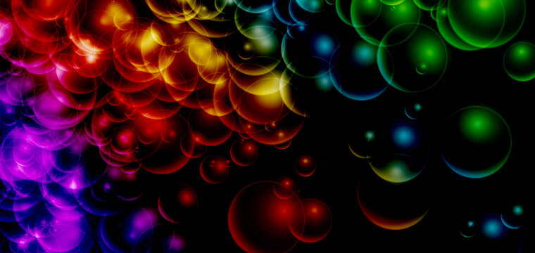 Abstract colorful background with bubbles