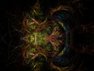 Imaginatory fractal background generated Image