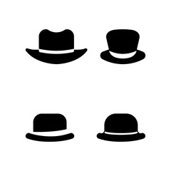Vector collection of hats or photo props in black