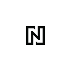 initial N logo design vector