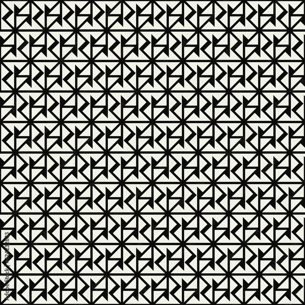 Poster seamless ways monochrome abstract tile. vector repeat shape.