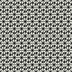 Seamless Ways Monochrome Abstract Tile. Vector Repeat Shape.