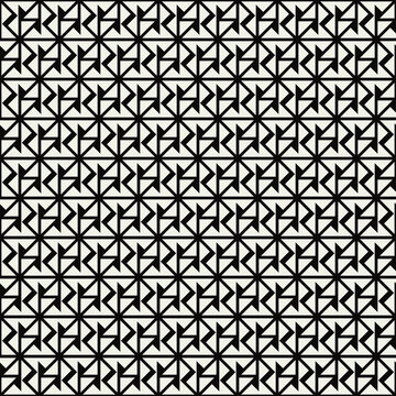 Seamless Ways Monochrome Abstract Tile. Vector Repeat Shape. © VitalyVector
