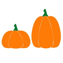Flat Vector Illustration of Pumpkin