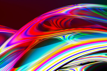 3D rendering of abstract background, corporate design, curves and swirls, colorful gradients, vivid web wallpaper