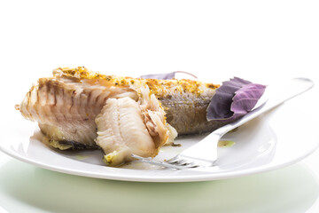 fish baked in the oven with spices, spices