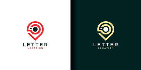 Letter o io location logo design. icon inspiration