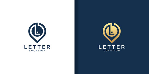 Letter l location logo design. icon inspiration