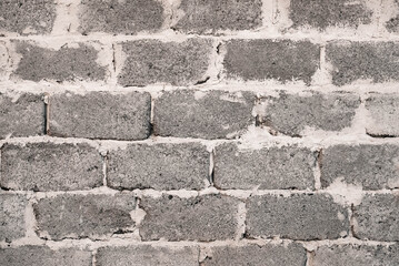 Grunge Brick Wall Horizontal Background. Vintage brickwork backdrop or Pattern of old brick wall. Copy, empty space for text