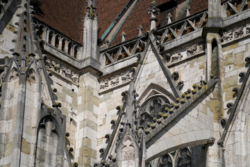 Fototapeta premium Dom St Peter in Regensburg, detailed shots with the telephoto lens in spring