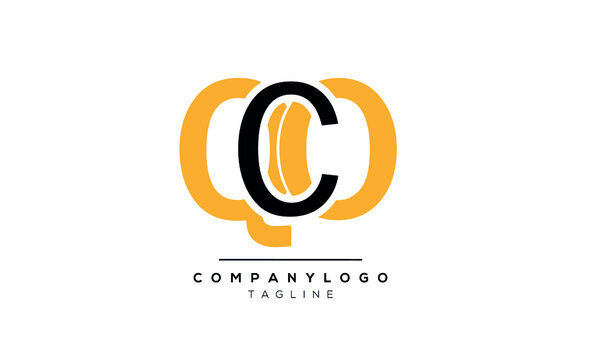 Abstract Letter Initial QCO Vector Logo Design Template