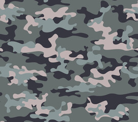 
Gray vector camouflage background, trendy modern pattern. Ornament