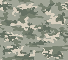 Military vector camouflage seamless pattern, trendy background for textiles.