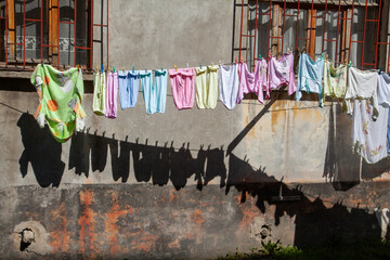 Laundry hanging on a sunny day in İstanbul