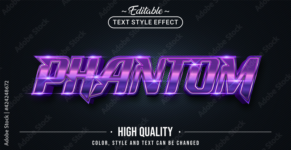 Poster Editable text style effect - Phantom text style theme.