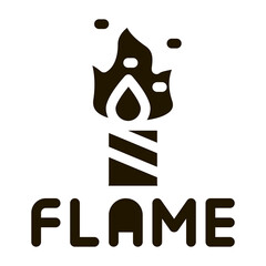 firework flame glyph icon vector. firework flame sign. isolated symbol illustration