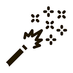 firework burning glyph icon vector. firework burning sign. isolated symbol illustration