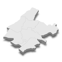 3d isometric map of Athens City is a Capital of Greece,