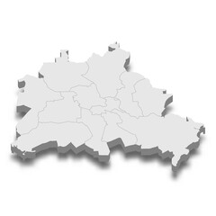 3d isometric map of Berlin City is a Capital of Germany, © magr80