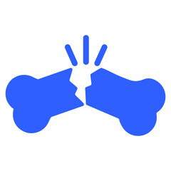 bone fracture icon design vector