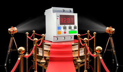 Podium with digital timer switch, 3D rendering