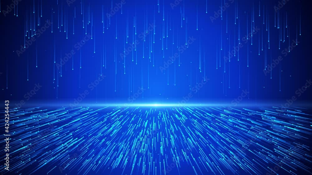 Poster abstract digital waves flicker particles dust on waving stripes line animation of seamless loop back