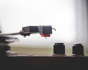 Tourne disque vintage, aiguille de table tournante pour jouer la musique de vinyle