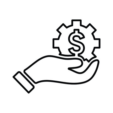 Business Tools, Financial Support Outline Icon. 