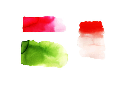 Watercolor texture vector isolated colorful background. Paint splash for your design