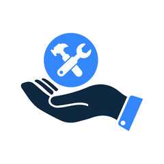 Maintenance, repair service tools icon. Editable vector isolated on a white background.