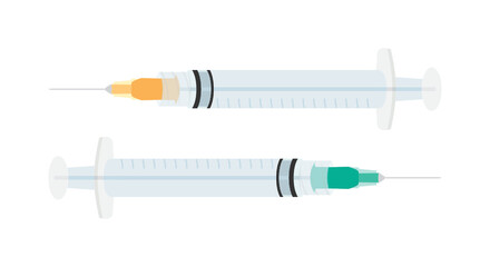 Fototapeta premium Vaccination Needle, Syringe Needle, Shot Needle, Drug Needle, Flu Shot, Vector Illustration Background