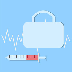 First aid kit design illustration
