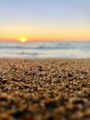 La arena en el mar de barra