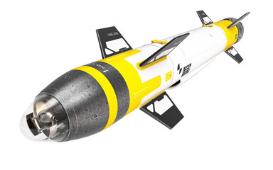 3D render of an air-to-air missile