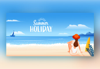 Summer Holidays Web Banner Layout