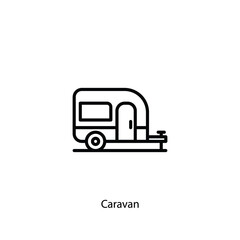 caravan  icon vector sign symbol