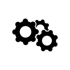 Gear icon, logo isolated on white background