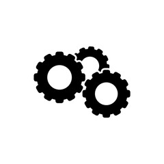 Gear icon, logo isolated on white background