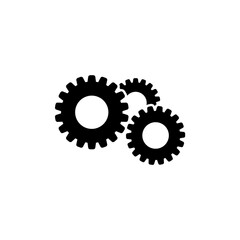 Gear icon, logo isolated on white background
